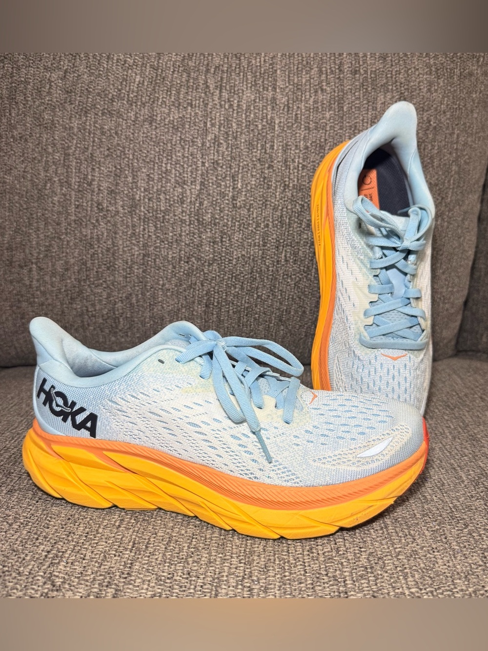 Hoka One One Clifton 8 Summer Song Ice Flow Blue Running Shoes Women’s 8 B